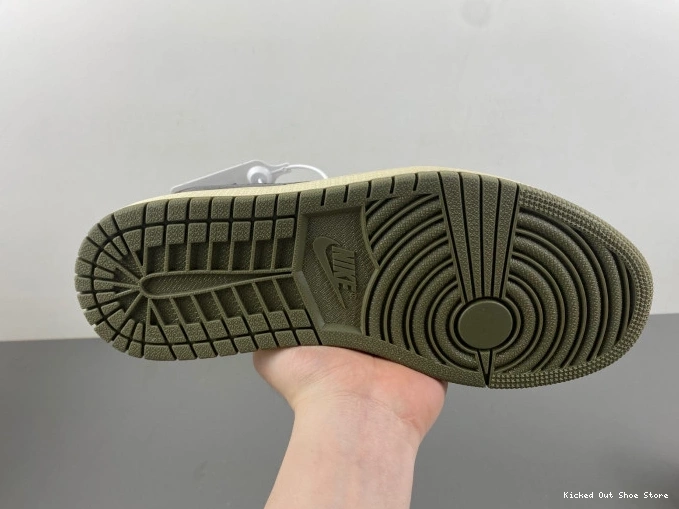 Kicked Out Shoe Store OG MEDIUM OLIVE JORDAN LOW 1 DM7866-200 SCOTT AIR TRAVIS X 0725